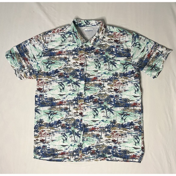 Columbia Other - Columbia PFG Hawaiian Shirt Men's SZ XL Tropical Floral Short Sleeve Button Up